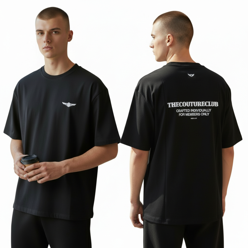 CAMISETA BASICA | OVERSIZE / THECOUTURECLUB - 20:1 | NG/BL | HOMBRE