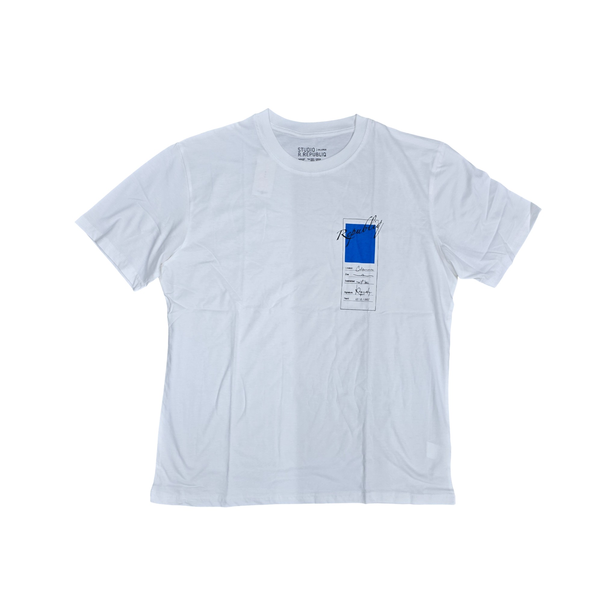 CAMISETA BASICA | REPUBLIQ -CALIF | BL/AZ | HOMBRE