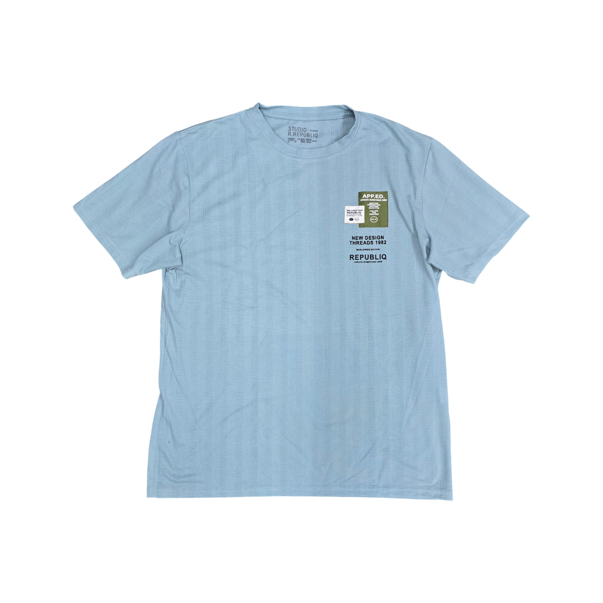 CAMISETA BASICA | TEXTURA - APP.ED | CL. OSC/VD | HOMBRE