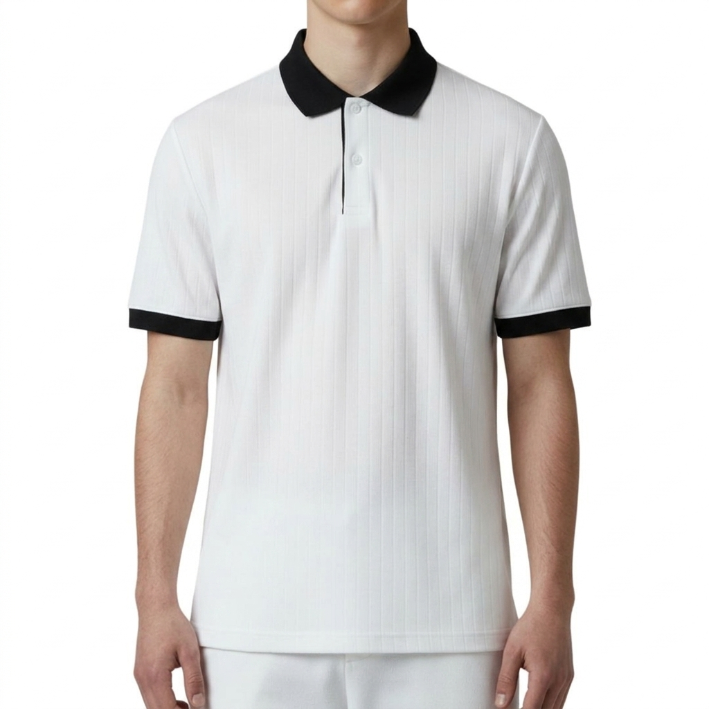 CAMISETA CON CUELLO | KASPIRO TEXT | REG. F | BL/AZ | HOMBRE
