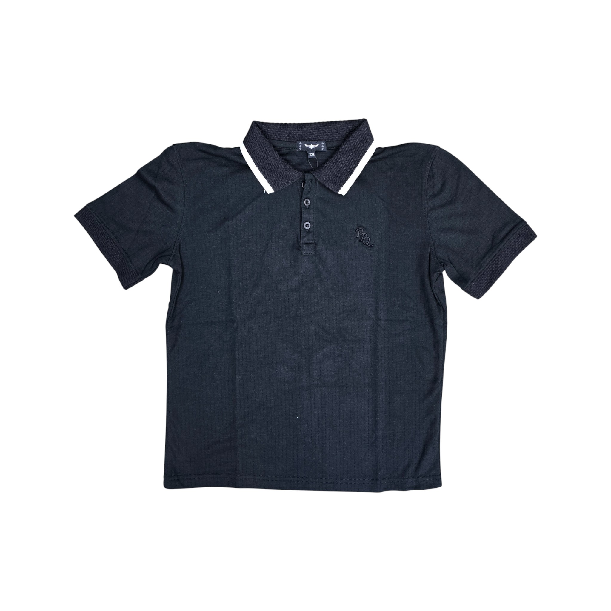 CAMISETA CON CUELLO | TEXTURAS - BOLITA | NG/BL | MUJER