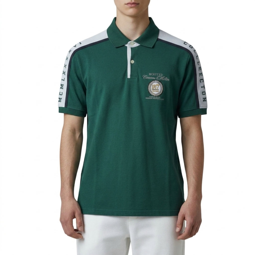 CAMISETA CON CUELLO |H7 - CULTURE | REG. F./ T. POLO | VD/BG | HOMBRE