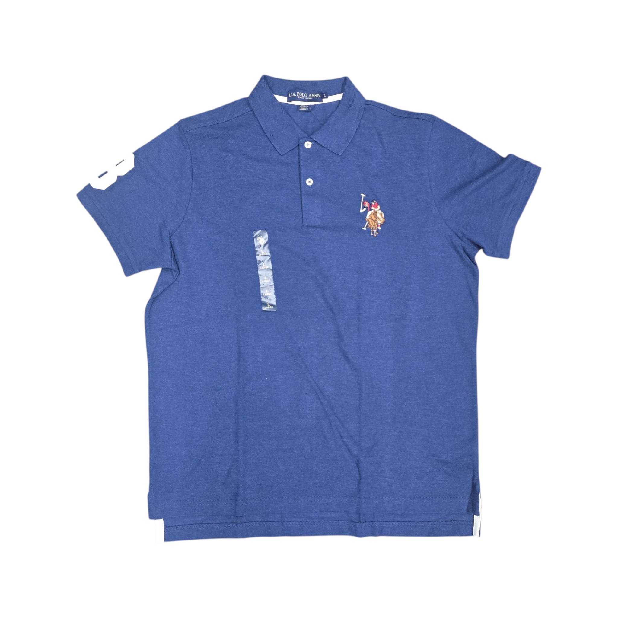 CAMISETA CON CUELLO | BORD. GR | 3 |AZ.RBLH| HOMBRE