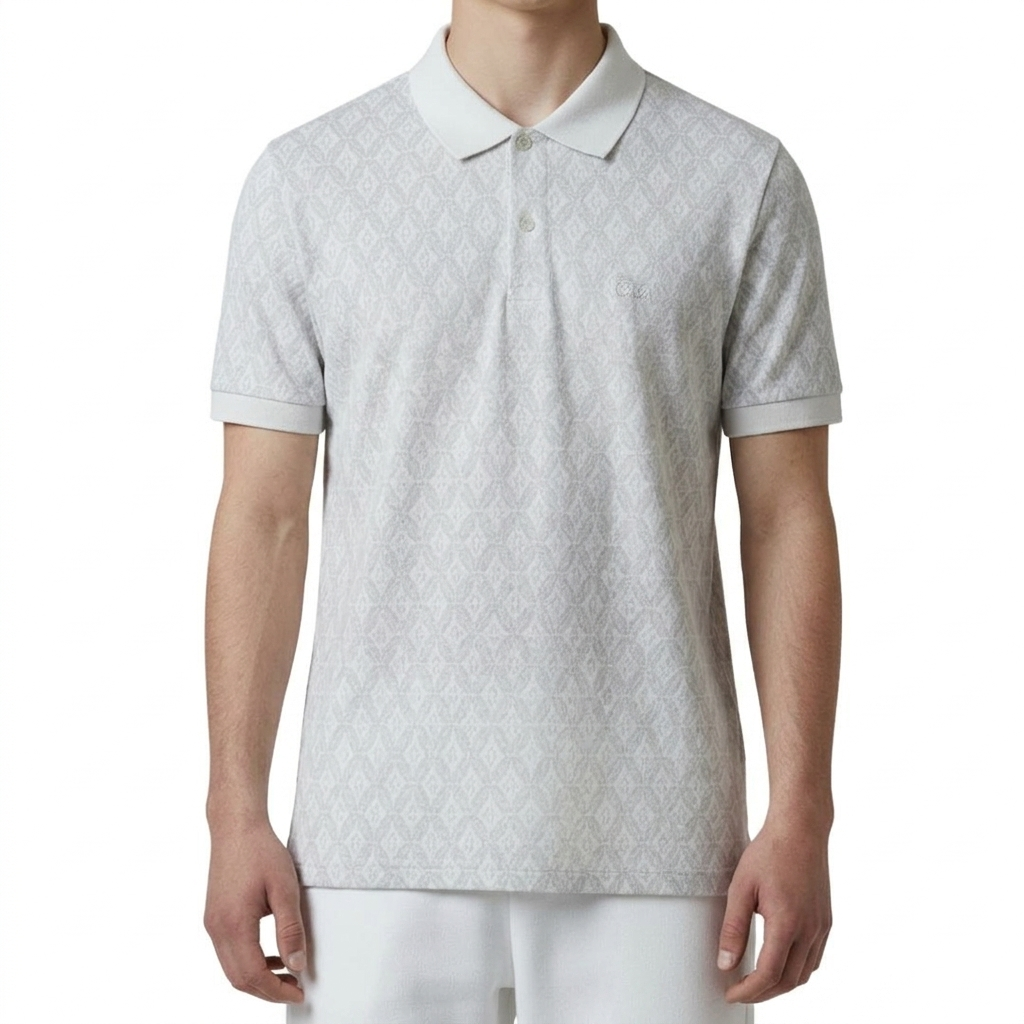 CAMISETA CON CUELLO | COBERTURA CADENA | REG. F | BL H. | HOMBRE