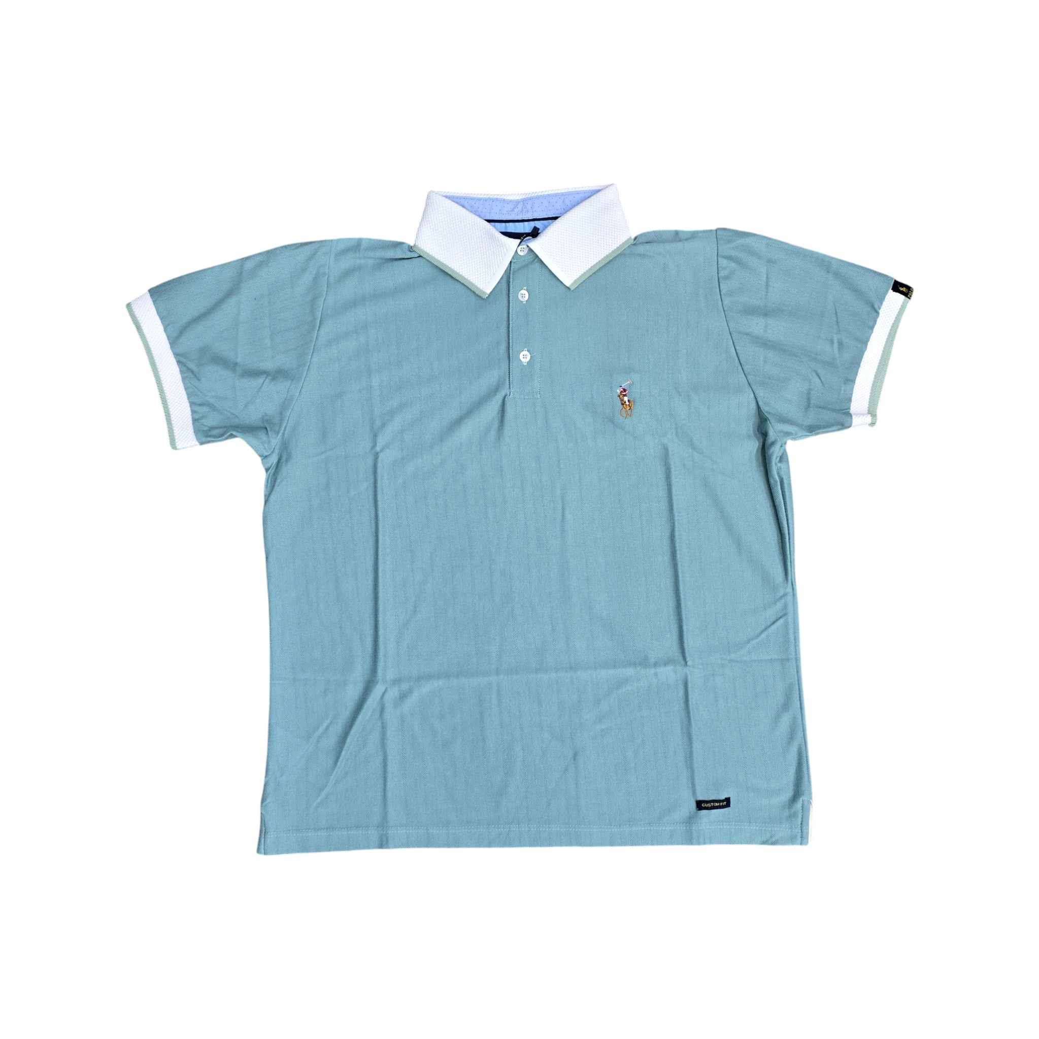 CAMISETA CON CUELLO BASICA | REGULAR F. / TELA PIQUE ALG. | HOMBRE