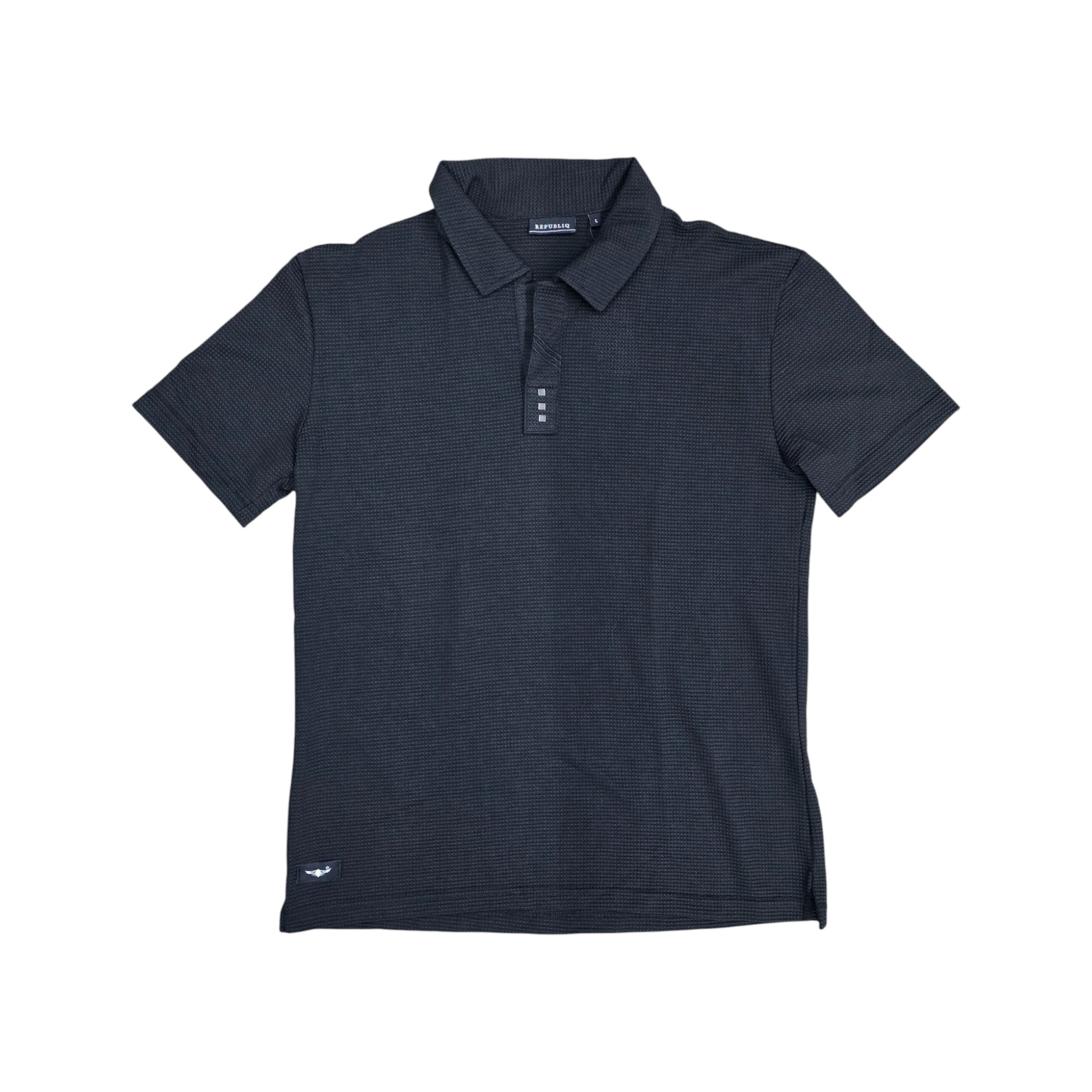 CAMISETA CON CUELLO BASICA | TEXTURA CUADRO / SEYMOR | NG | HOMBRE