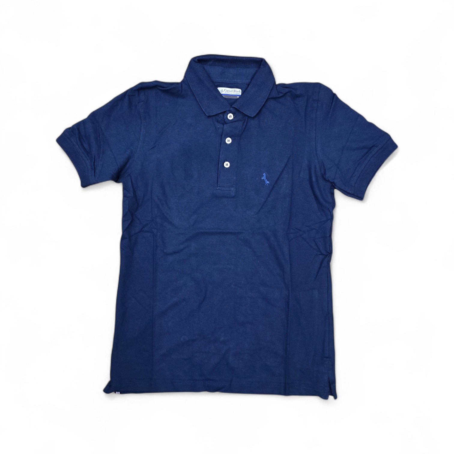 CAMISETA CON CUELLO TALLA XL - RF - COD4 - BASIC TONE - AZUL MARINO