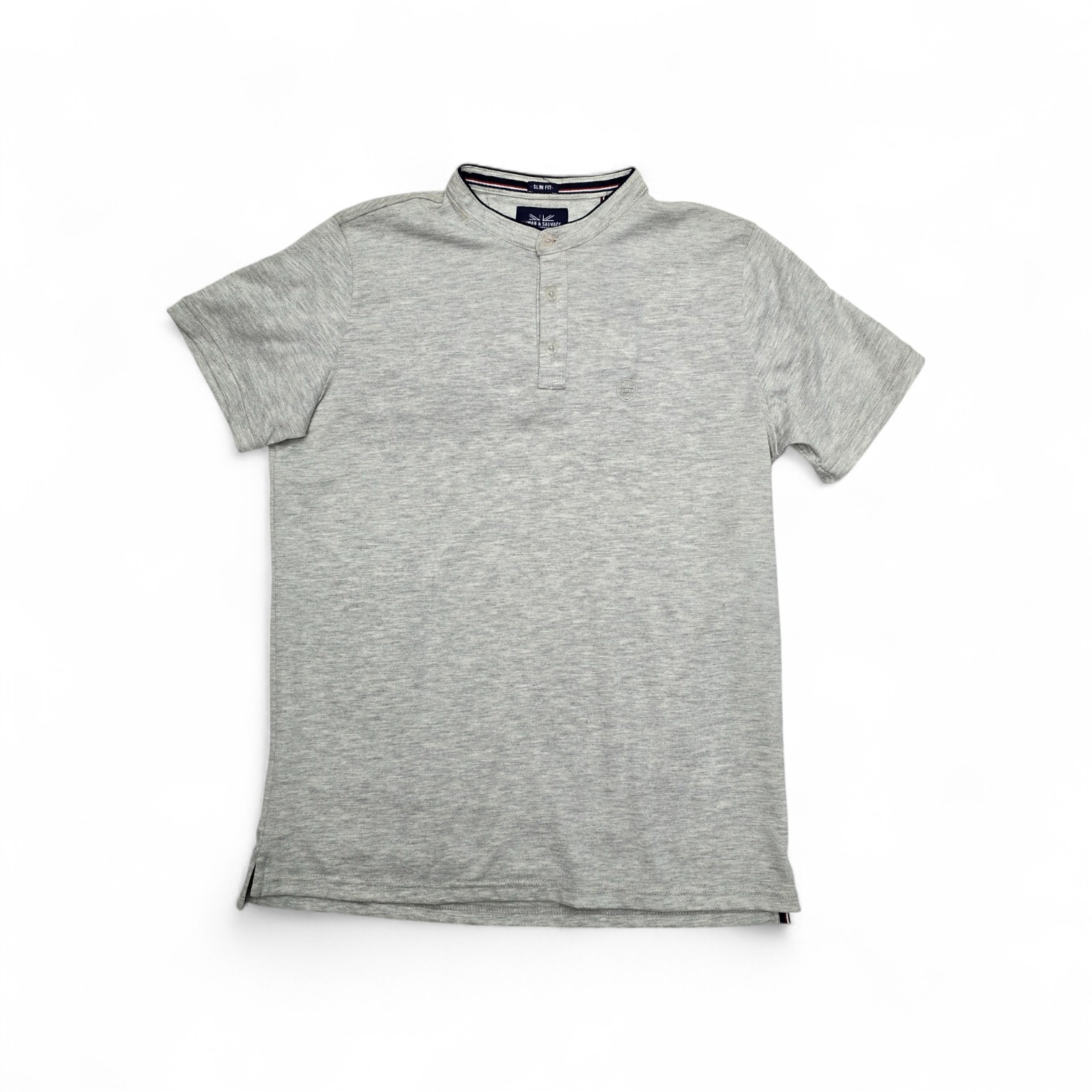 CAMISETA CON CUELLO TALLA L - COD11 - MAO/PCM507 -GRIS CLARO