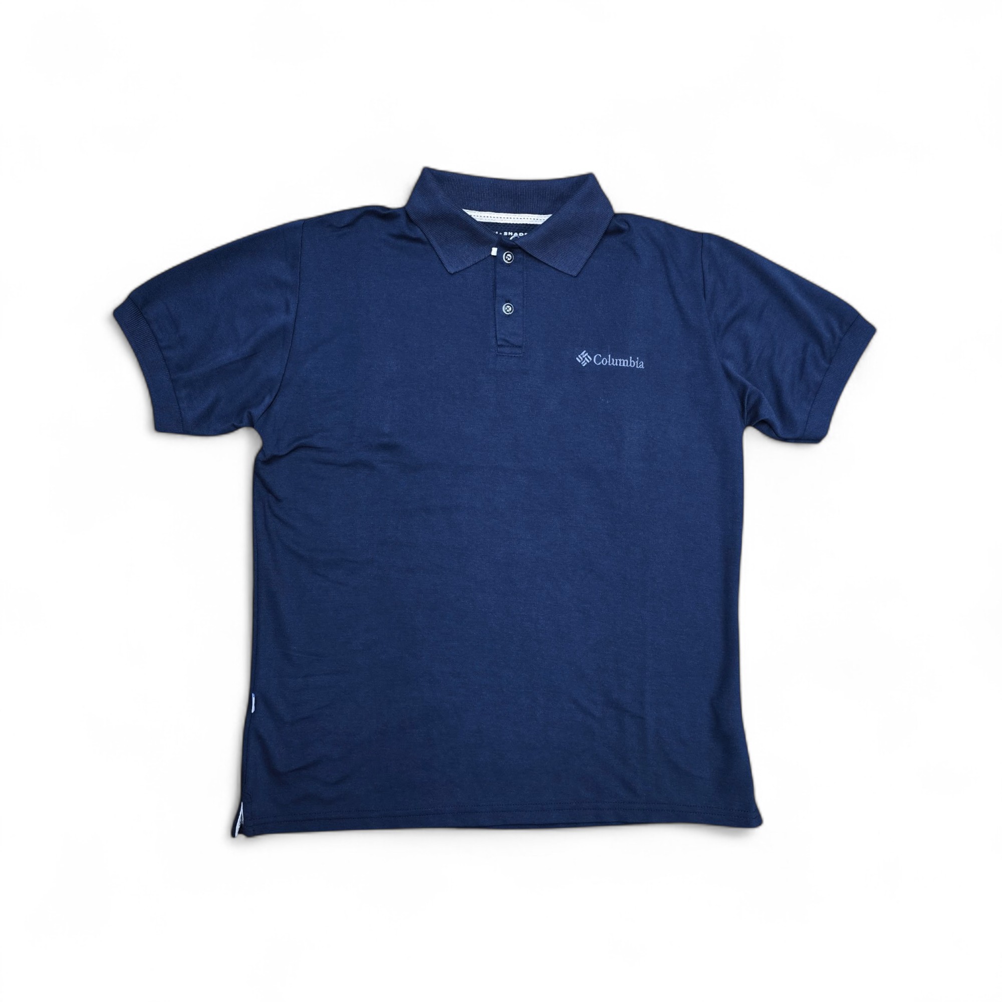 CAMISETA CON CUELLO TALLA M - RF - COD71 - CUELLO FRANCES BASIC - AZUL ACERO