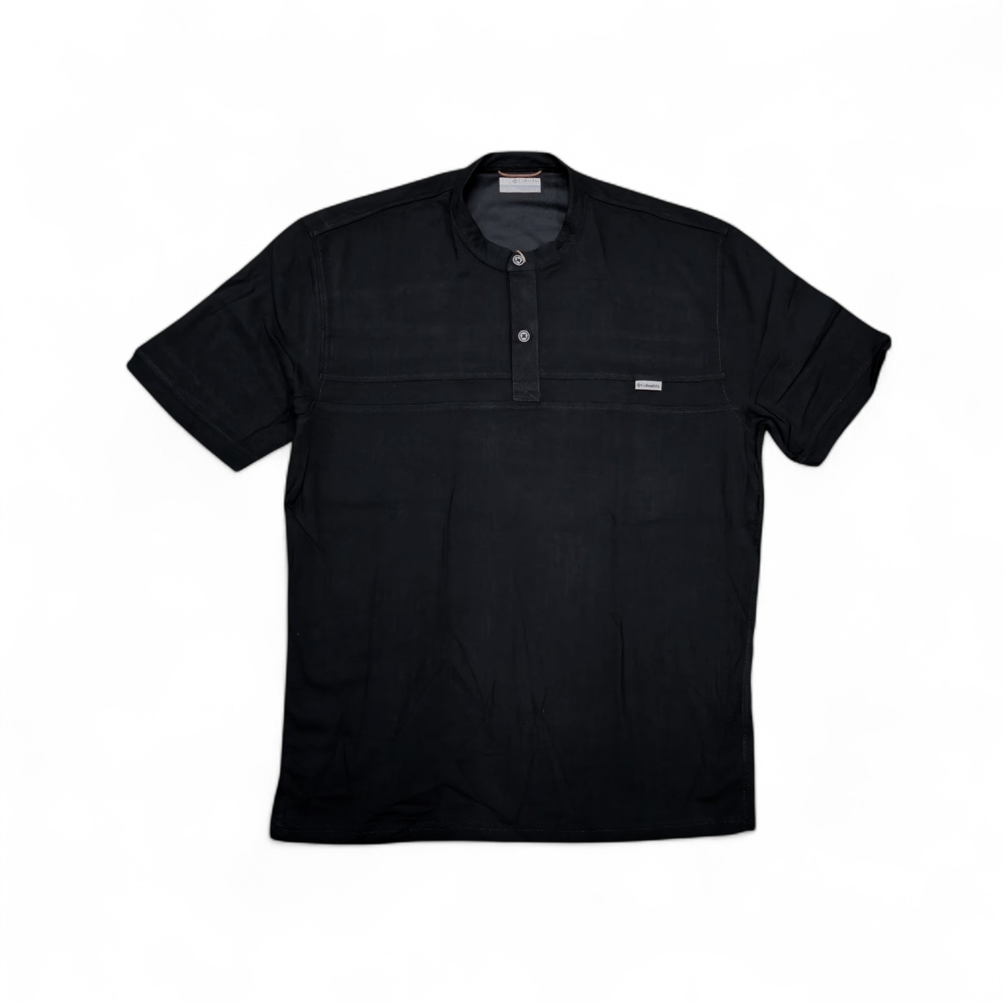 CAMISETA CON CUELLO TALLA XL - RF - COD71 - SILVER RIDGE - CUELLO CHINO / MAO BASIC - NEGRO
