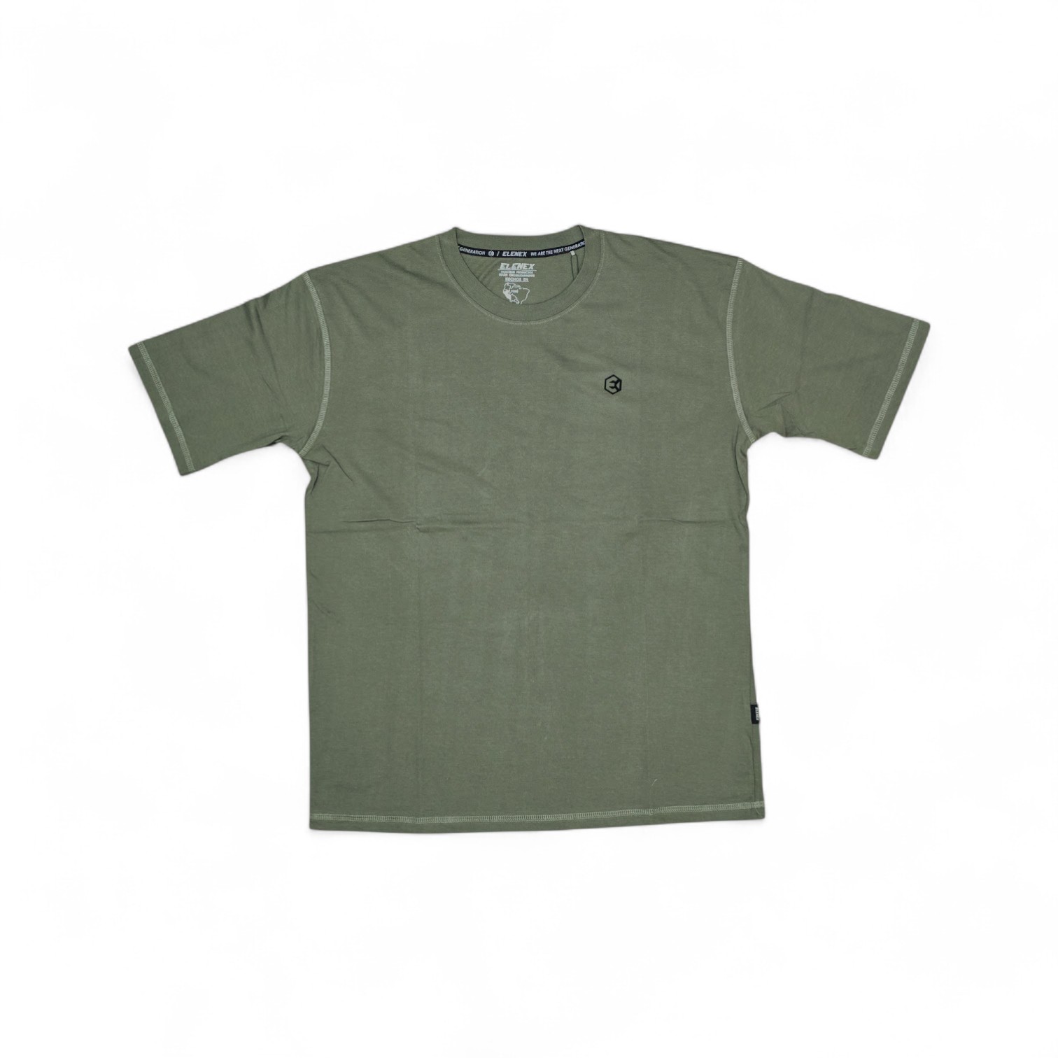 CAMISETA TALLA M - OV - COD182 - CLASSIC DEFAULT - BASIC - VERDE MILITAR
