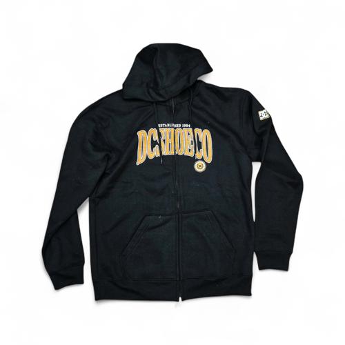 CHOMPA TALLA L - RF - COD5 - CLASSIC DEFAULT - CAPUCHA BASIC - NEGRO/AMARILLO