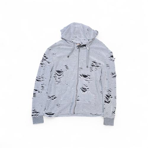 CHOMPA TALLA L - UB - COD1 - SWEET ROMEO  - CON CIERRE & CAPUCHA - GRIS