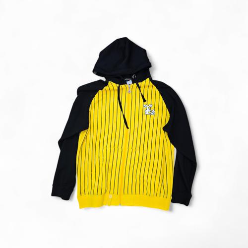 CHOMPA TALLA M - UB - COD146 - EQUIPMENT - CON CIERRE & CAPUCHA - NEGRO/AMAR.