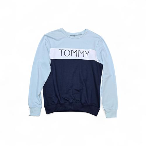 CHOMPA TALLA 2XL - UB - COD30 - BASIC  FLAT - SIN CAPUCHA - CELESTE/BL/AZUL