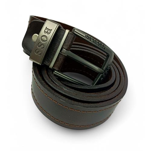 CINTURON CUERO - CS - COD107 - BASIC CR  - BS REAJUSTABLE - NEGRO