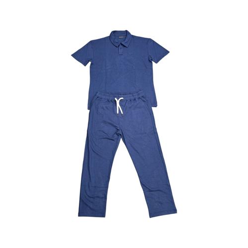 CONJUNTO CAM. CC & PANTALON | TEXTURA COSSET | AZ. M. | HOMBRE