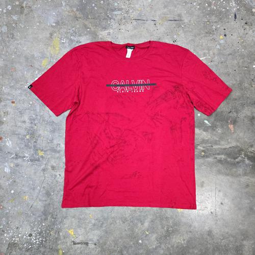 CAMISETA TALLA 3XL - RF - COD3 - LETRAS BLANCAS - BASIC TSHIRT - ROJO