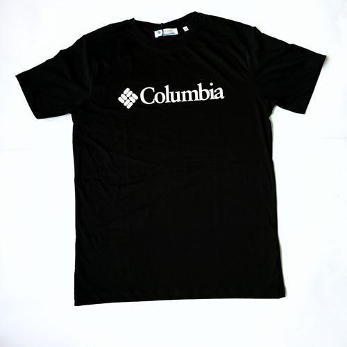 CAMISETA TALLA L - COD71 - NEGRA/LETRAS Y SELLO 3D BLANCAS