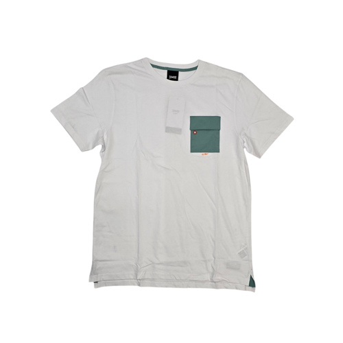 CAMISETA TALLA L - RF - COD147 - GRET - ALL STREET - BLANCO / TURQ