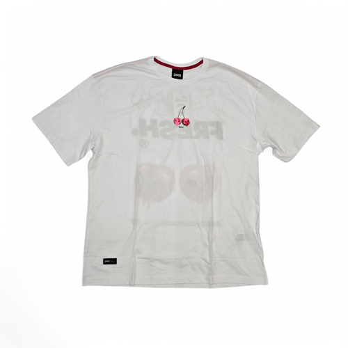 CAMISETA TALLA XL - OV - COD147 - CHERRY - BASIC OVERS - BLANCO/RJ