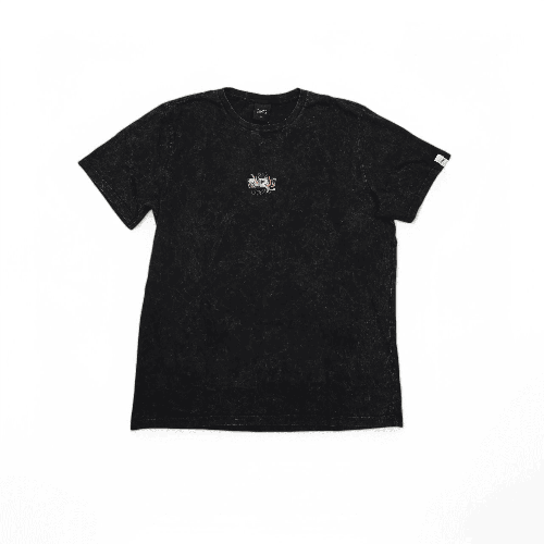 CAMISETA TALLA XL - RF - COD147 - MIT - ACID WASH EFEC - NEGRO