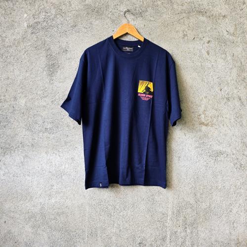 CAMISETA TALLA M - UB - COD1 - BLOOD SPIRIT COMPANY - OVERSIZE STYLE / NEON GENESIS - AZUL MARINO