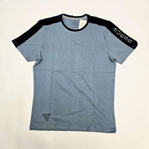 CAMISETA TALLA 2XL - RF - COD9 - BASIC - STYLE BASIC T-SHIRT -CELESTE/NEGRO