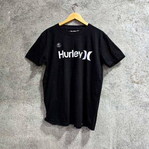 CAMISETA TALLA L - COD12 - NEGRA/LETRAS BLANCAS SIMBOLO HURLEY