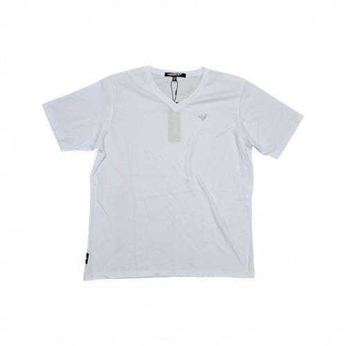 CAMISETA TALLA L - RF - COD41 - CUELLO V - BASIC - BLANCO