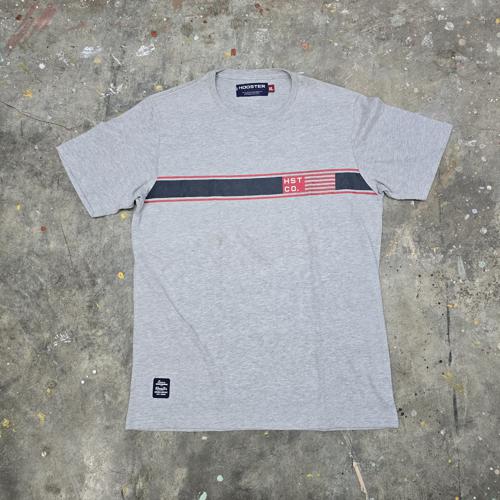 CAMISETA TALLA XL - RF - COD41 - ESTAMPADO RECTANGULAR CENTRO - BASIC TSHIRT - GRIS