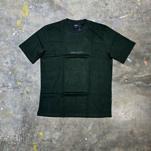 CAMISETA TALLA L - COD11 - OVERZISE BASIC - LETRAS 3D ADELANTE CENTRO - VERDE MILITAR