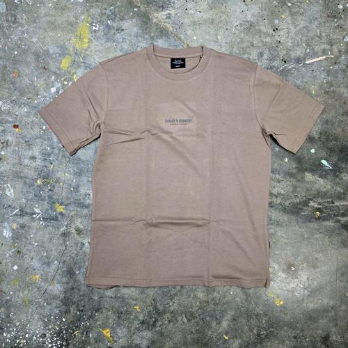 CAMISETA TALLA L - COD11 - OVERZISE BASIC - LETRAS 3D ADELANTE CENTRO - CAMEL