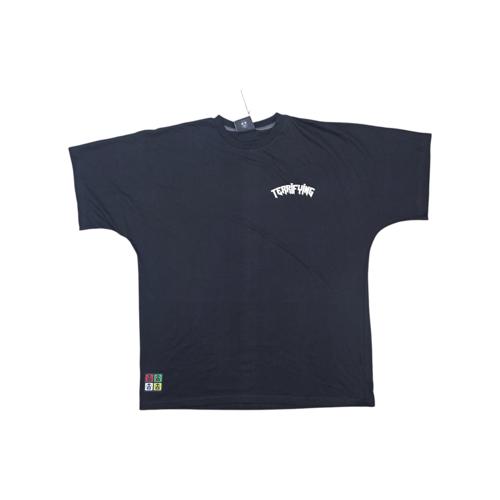 CAMISETA TALLA STD - UB - COD100 - OVERSIZE - BASIC - NEGRO/BLANCO