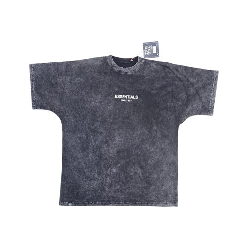 CAMISETA TALLA STD - UB - COD100 - OVERSIZE - BASIC - NEGRO AW/BLANCO