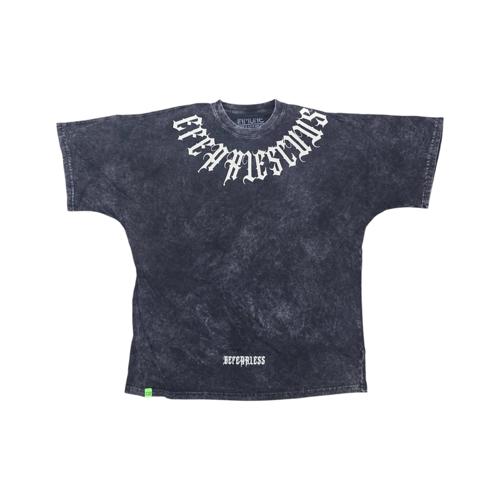 CAMISETA TALLA STD - UB - COD100 - OVERSIZE - BASIC - NEGRO AW/BLANCO