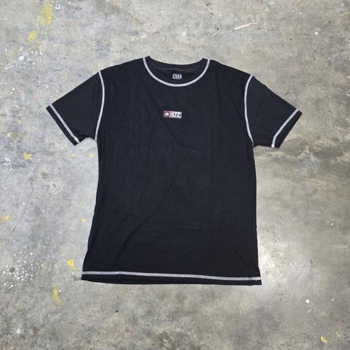 CAMISETA TALLA L - OV - COD13 - LETRAS BORDADAS - OVERSIZE BASIC TSHIRT - NEGRO