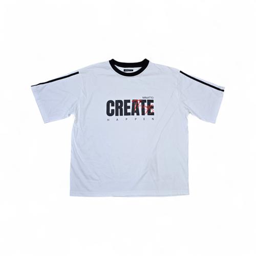 CAMISETA TALLA L - UB - COD121 - URBAN OVERSIZE - BASIC - BLANCO/NEGRO