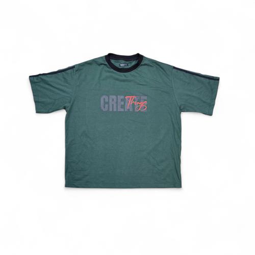 CAMISETA TALLA L - UB - COD121 - URBAN OVERSIZE - BASIC - VERDE/NEGRO
