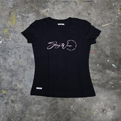 CAMISETA TALLA L - RF - COD25 - BASIC - REPUBLIQ - NEGRO / FUCSIA