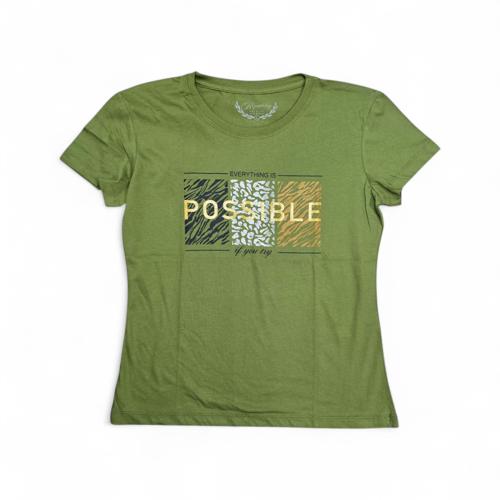 CAMISETA TALLA 2XL - RF - COD25 - BASIC - COTTON FIT - VERDE OLIVO/GRIS
