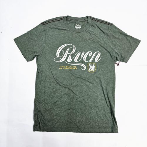 CAMISETA TALLA S - RF - COD26 - MIDLINE S - STYLE BASIC T-SHIRT -VERDE CEMENTO/BLANCO