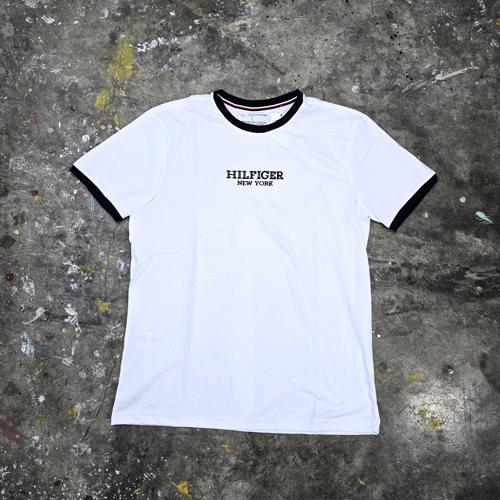 CAMISETA TALLA 3XL - RF - COD30 - BASIC - STYLE BASIC T-SHIRT -BLANCO/AZUL MARINO