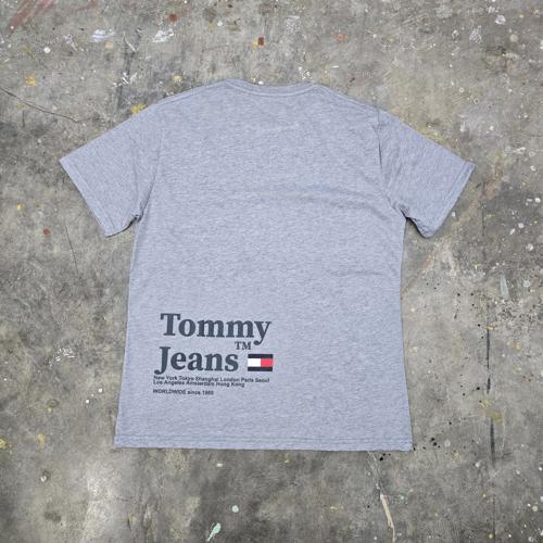 CAMISETA TALLA XL - RF - COD30 - BANDERA PEQUEÑA - BASIC TSHIRT - GRIS