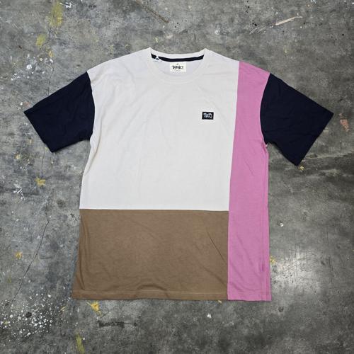 CAMISETA TALLA M - OV - COD118 - ADESIVO NEGRO - OVERSIZE BASIC TSHIRT - BEIGE