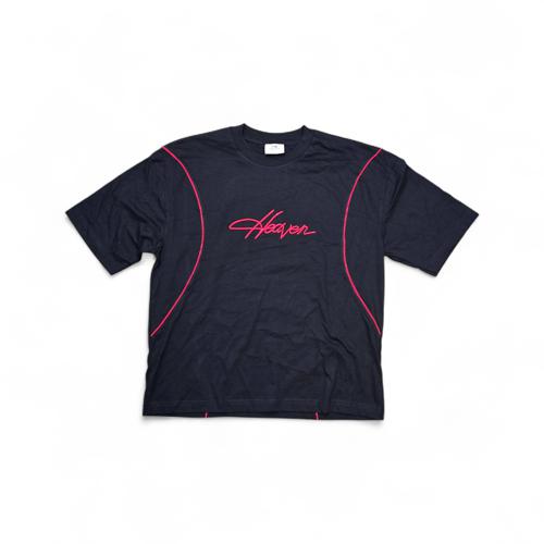 CAMISETA TALLA L - UB - COD166 - URBAN OVERSIZE - BASIC - NEGRO/ROJO