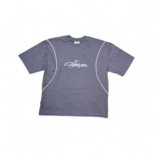 CAMISETA TALLA L - UB - COD166 - URBAN OVERSIZE - BASIC - PLOMO/BLANCO