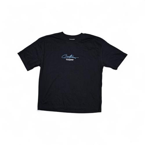CAMISETA TALLA M - UB - COD166 - URBAN OVERSIZE - BASIC - NEGRO/AZUL