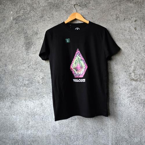 CAMISETA TALLA L - COD34 - NEGRA/LOGO FUCSIA VERDE CENTRO