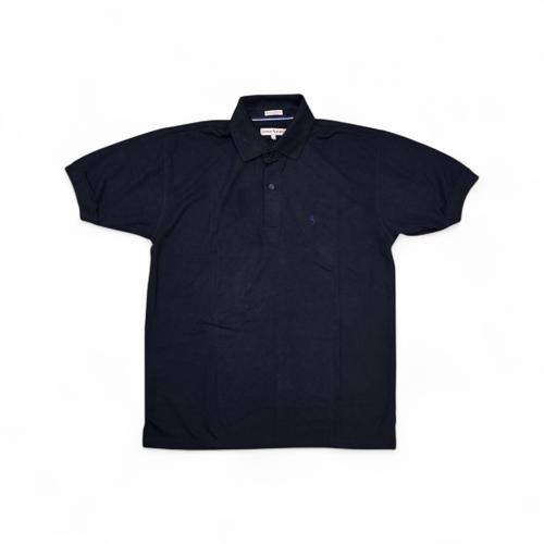 CAMISETA CON CUELLO TALLA L - TC - COD4 - BASIC TONE - NEGRO